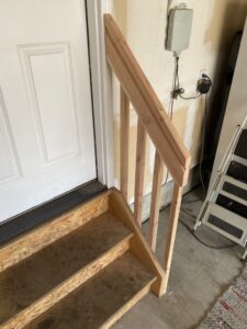 Handrail Installation in Longmont Garage Steps