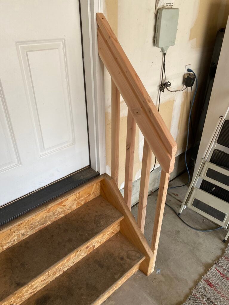 Handrail Installation in Longmont Garage Steps