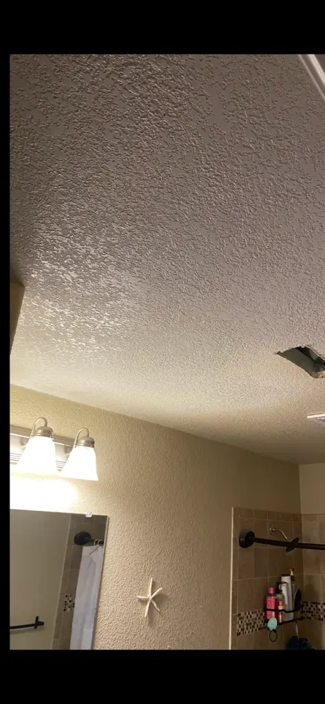 Bathroom Ceiling Drywall Repair in Longmont