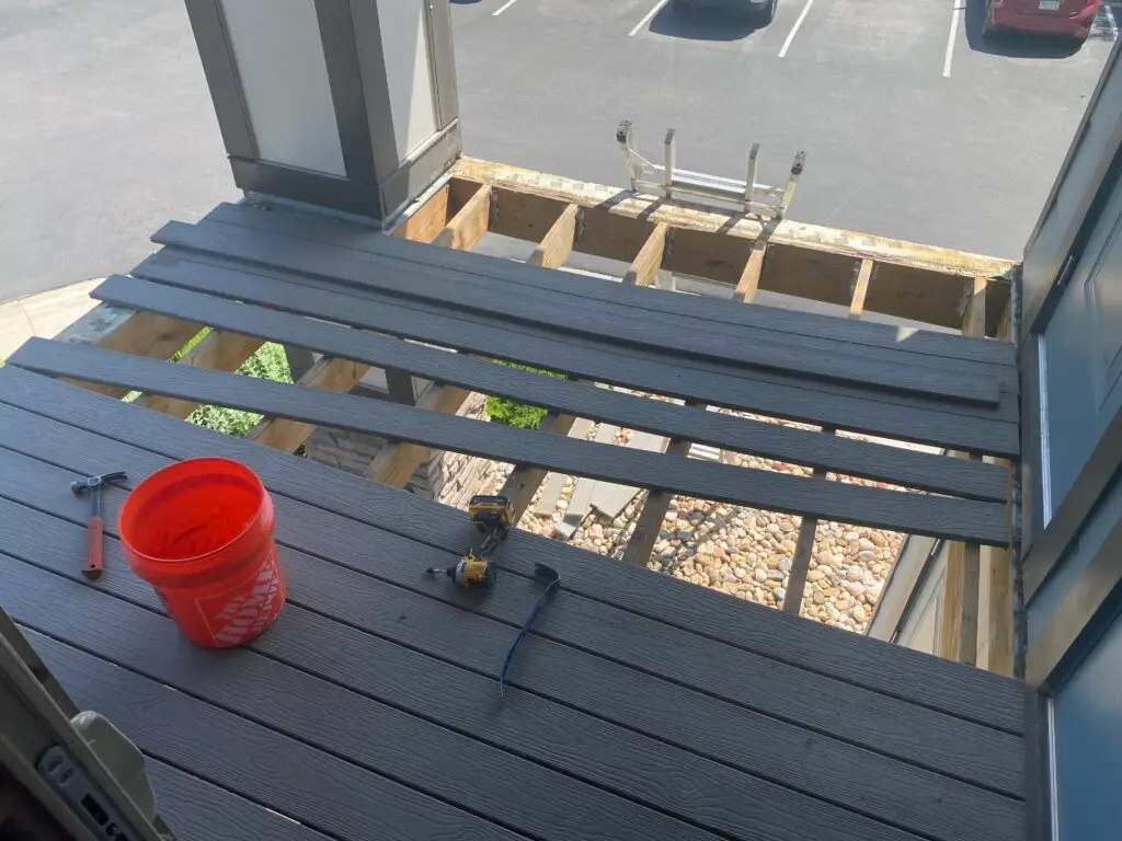 Deck Joist Replacement in Longmont — composite decking installation